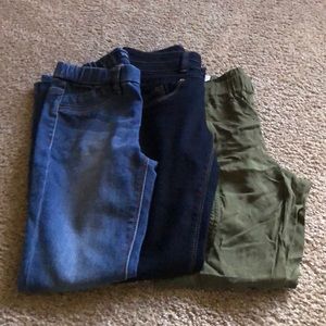 Girls jean leggings, and cargo pant